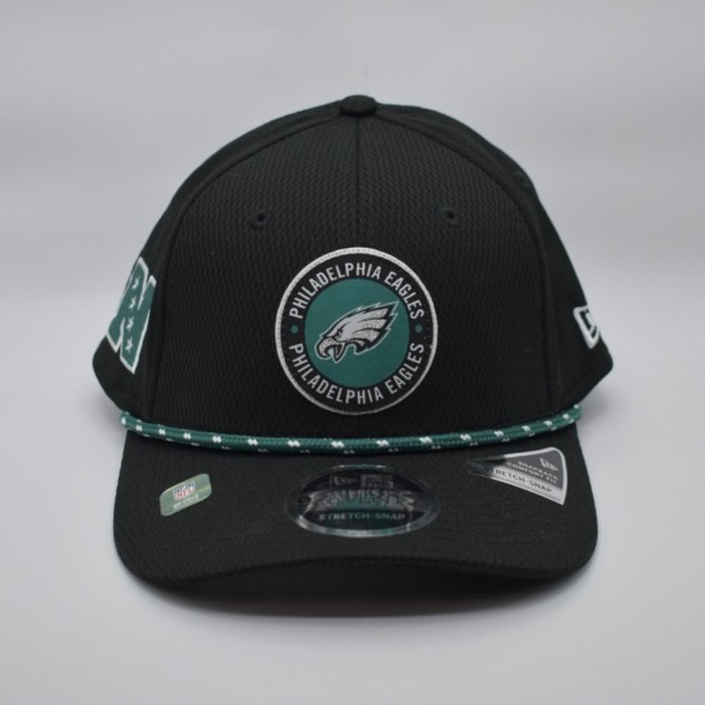 New Era 9SEVENTY Philadelphia Eagles NFL 2024 Sideline Stretch Snapback Rope Hat
